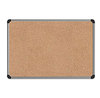 A Picture of product UNV-43713 Universal® Deluxe Cork Board with Aluminum Frame 36 x 24, Tan Surface