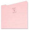 A Picture of product SMD-17634 Smead™ Reinforced Top Tab Colored File Folders 1/3-Cut Tabs: Assorted, Legal Size, 0.75" Expansion, Pink, 100/Box