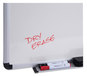 A Picture of product UNV-43722 Universal® Modern Melamine Dry Erase Board with Aluminum Frame 24 x 18, White Surface