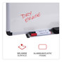 A Picture of product UNV-43722 Universal® Modern Melamine Dry Erase Board with Aluminum Frame 24 x 18, White Surface