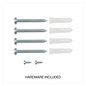 A Picture of product UNV-43723 Universal® Modern Melamine Dry Erase Board with Aluminum Frame 36 x 24, White Surface
