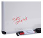 A Picture of product UNV-43723 Universal® Modern Melamine Dry Erase Board with Aluminum Frame 36 x 24, White Surface