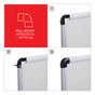 A Picture of product UNV-43723 Universal® Modern Melamine Dry Erase Board with Aluminum Frame 36 x 24, White Surface