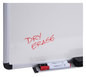 A Picture of product UNV-43724 Universal® Modern Melamine Dry Erase Board with Aluminum Frame 48 x 36, White Surface