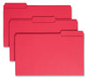 A Picture of product SMD-17743 Smead™ Colored File Folders 1/3-Cut Tabs: Assorted, Legal Size, 0.75" Expansion, Red, 100/Box