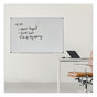 A Picture of product UNV-43725 Universal® Modern Melamine Dry Erase Board with Aluminum Frame 72 x 48, White Surface