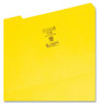 A Picture of product SMD-17934 Smead™ Reinforced Top Tab Colored File Folders 1/3-Cut Tabs: Assorted, Legal Size, 0.75" Expansion, Yellow, 100/Box