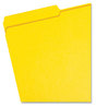 A Picture of product SMD-17934 Smead™ Reinforced Top Tab Colored File Folders 1/3-Cut Tabs: Assorted, Legal Size, 0.75" Expansion, Yellow, 100/Box