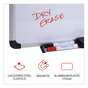 A Picture of product UNV-43732 Universal® Deluxe Magnetic Steel Dry Erase Marker Board 24 x 18, White Surface, Aluminum/Plastic Frame