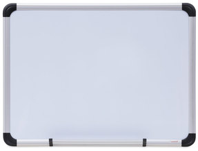 Universal® Deluxe Magnetic Steel Dry Erase Marker Board 24 x 18, White Surface, Aluminum/Plastic Frame