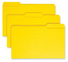 A Picture of product SMD-17943 Smead™ Colored File Folders 1/3-Cut Tabs: Assorted, Legal Size, 0.75" Expansion, Yellow, 100/Box