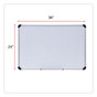 A Picture of product UNV-43733 Universal® Deluxe Magnetic Steel Dry Erase Marker Board 36 x 24, White Surface, Aluminum/Plastic Frame