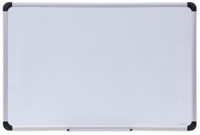 Universal® Deluxe Magnetic Steel Dry Erase Marker Board 36 x 24, White Surface, Aluminum/Plastic Frame