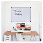 A Picture of product UNV-43734 Universal® Deluxe Magnetic Steel Dry Erase Marker Board 48 x 36, White Surface, Aluminum/Plastic Frame