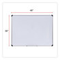 A Picture of product UNV-43734 Universal® Deluxe Magnetic Steel Dry Erase Marker Board 48 x 36, White Surface, Aluminum/Plastic Frame