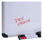 A Picture of product UNV-43735 Universal® Deluxe Magnetic Steel Dry Erase Marker Board 72 x 48, White Surface, Aluminum/Plastic Frame