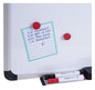 A Picture of product UNV-43735 Universal® Deluxe Magnetic Steel Dry Erase Marker Board 72 x 48, White Surface, Aluminum/Plastic Frame