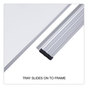A Picture of product UNV-43735 Universal® Deluxe Magnetic Steel Dry Erase Marker Board 72 x 48, White Surface, Aluminum/Plastic Frame