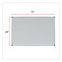 A Picture of product UNV-43735 Universal® Deluxe Magnetic Steel Dry Erase Marker Board 72 x 48, White Surface, Aluminum/Plastic Frame