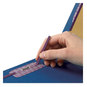 A Picture of product SMD-19035 Smead™ Six-Section Colored Pressboard Top Tab Classification Folders with SafeSHIELD® Coated Fasteners Six 2 Dividers, Legal Size, Dark Blue, 10/Box