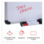A Picture of product UNV-43735 Universal® Deluxe Magnetic Steel Dry Erase Marker Board 72 x 48, White Surface, Aluminum/Plastic Frame
