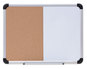 A Picture of product UNV-43742 Universal® Combination Dry Erase & Bulletin Board Cork/Dry Melamine, 24 x 18, Tan/White Surface, Gray/Black Aluminum/Plastic Frame