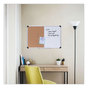 A Picture of product UNV-43743 Universal® Combination Dry Erase & Bulletin Board Cork/Dry Melamine, 36 x 24, Tan/White Surface, Gray/Black Aluminum/Plastic Frame