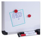 A Picture of product UNV-43743 Universal® Combination Dry Erase & Bulletin Board Cork/Dry Melamine, 36 x 24, Tan/White Surface, Gray/Black Aluminum/Plastic Frame