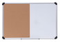 A Picture of product UNV-43743 Universal® Combination Dry Erase & Bulletin Board Cork/Dry Melamine, 36 x 24, Tan/White Surface, Gray/Black Aluminum/Plastic Frame