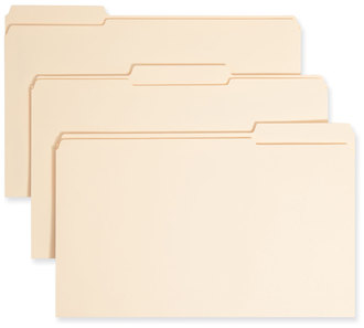 Smead™ Top Tab Fastener Folders 1/3-Cut Tabs: Assorted, 0.75" Expansion, 1 Legal Size, Manila Exterior, 50/Box