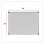 A Picture of product UNV-43842 Universal® Deluxe Porcelain Magnetic Dry Erase Board 48 x 36, White Surface, Silver/Black Aluminum Frame