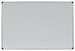 Universal® Deluxe Porcelain Magnetic Dry Erase Board 72 x 48, White Surface, Silver/Black Aluminum Frame