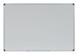 A Picture of product UNV-43843 Universal® Deluxe Porcelain Magnetic Dry Erase Board 72 x 48, White Surface, Silver/Black Aluminum Frame