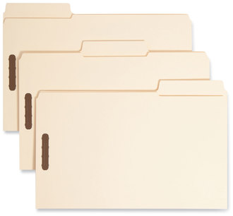 Smead™ SuperTab® Reinforced Guide Height Fastener Folders 14-pt Manila, 0.75" Expansion, 2 Fasteners, Legal Size, 50/Box