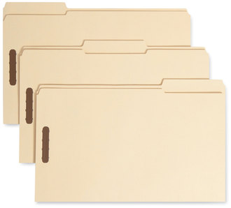 Smead™ Top Tab Fastener Folders 1/3-Cut Tabs: Assorted, 0.75" Expansion, 2 Fasteners, Letter Size, Manila Exterior, 50/Box