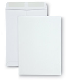 Universal® Catalog Envelope 28 lb Bond Weight Paper, #10 1/2, Square Flap, Gummed Closure, 9 x 12, White, 100/Box