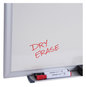 A Picture of product UNV-44618 Universal® Deluxe Melamine Dry Erase Board 24 x 18, White Surface, Silver Aluminum Frame