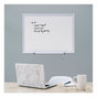 A Picture of product UNV-44618 Universal® Deluxe Melamine Dry Erase Board 24 x 18, White Surface, Silver Aluminum Frame