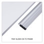 A Picture of product UNV-44618 Universal® Deluxe Melamine Dry Erase Board 24 x 18, White Surface, Silver Aluminum Frame