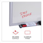 A Picture of product UNV-44618 Universal® Deluxe Melamine Dry Erase Board 24 x 18, White Surface, Silver Aluminum Frame