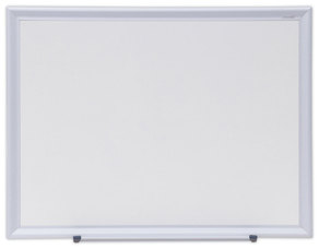 Universal® Deluxe Melamine Dry Erase Board 24 x 18, White Surface, Silver Aluminum Frame