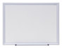 A Picture of product UNV-44618 Universal® Deluxe Melamine Dry Erase Board 24 x 18, White Surface, Silver Aluminum Frame