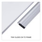 A Picture of product UNV-44624 Universal® Deluxe Melamine Dry Erase Board 36 x 24, White Surface, Silver Aluminum Frame
