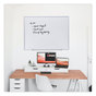 A Picture of product UNV-44636 Universal® Deluxe Melamine Dry Erase Board 48 x 36, White Surface, Silver Aluminum Frame