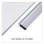 A Picture of product UNV-44636 Universal® Deluxe Melamine Dry Erase Board 48 x 36, White Surface, Silver Aluminum Frame