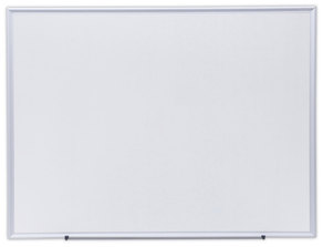 Universal® Deluxe Melamine Dry Erase Board 48 x 36, White Surface, Silver Aluminum Frame