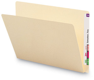 Smead™ Extended End Tab Manila Folders Straight Tabs, Letter Size, 0.75" Expansion, 100/Box