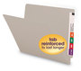 A Picture of product SMD-25310 Smead™ Shelf-Master® Reinforced End Tab Colored Folders Straight Tabs, Letter Size, 0.75" Expansion, Gray, 100/Box