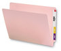 A Picture of product SMD-25610 Smead™ Shelf-Master® Reinforced End Tab Colored Folders Straight Tabs, Letter Size, 0.75" Expansion, Pink, 100/Box