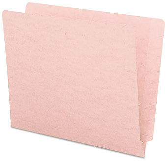 Smead™ Shelf-Master® Reinforced End Tab Colored Folders Straight Tabs, Letter Size, 0.75" Expansion, Pink, 100/Box